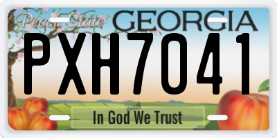 GA license plate PXH7041