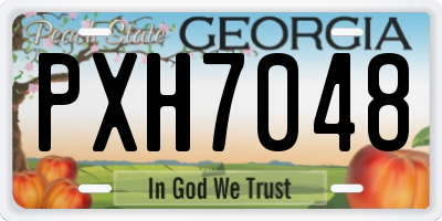 GA license plate PXH7048