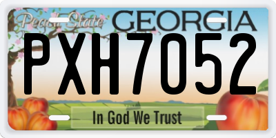 GA license plate PXH7052