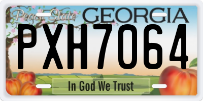GA license plate PXH7064