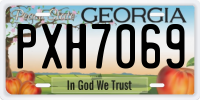 GA license plate PXH7069