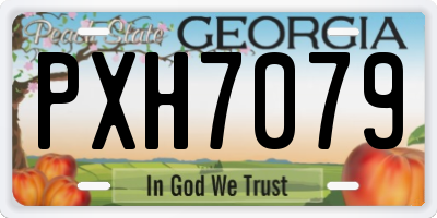 GA license plate PXH7079