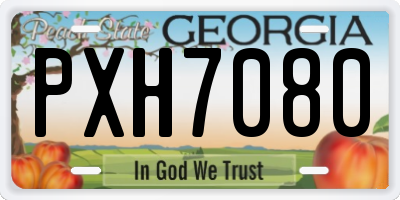 GA license plate PXH7080