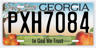 GA license plate PXH7084