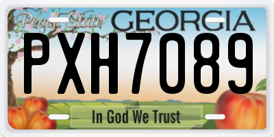 GA license plate PXH7089