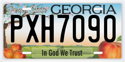 GA license plate PXH7090