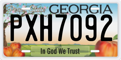 GA license plate PXH7092