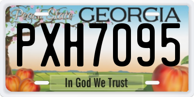 GA license plate PXH7095
