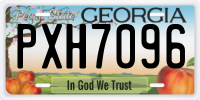 GA license plate PXH7096