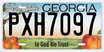 GA license plate PXH7097