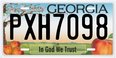 GA license plate PXH7098