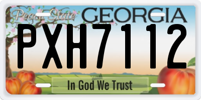GA license plate PXH7112
