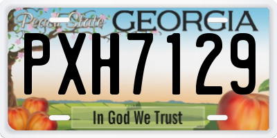 GA license plate PXH7129