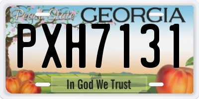 GA license plate PXH7131
