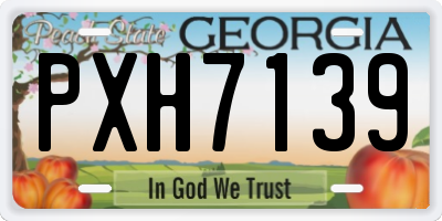 GA license plate PXH7139
