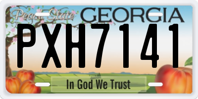 GA license plate PXH7141