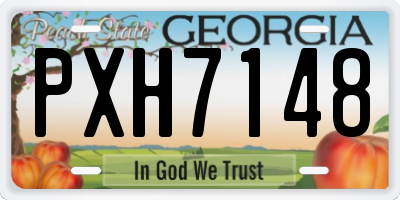 GA license plate PXH7148