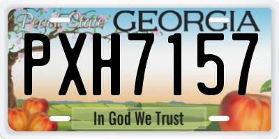GA license plate PXH7157