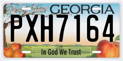 GA license plate PXH7164