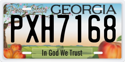 GA license plate PXH7168