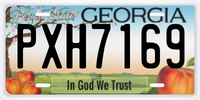 GA license plate PXH7169