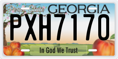 GA license plate PXH7170