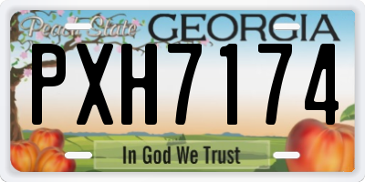 GA license plate PXH7174