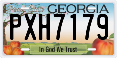 GA license plate PXH7179