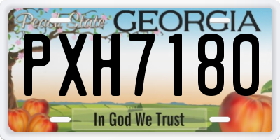 GA license plate PXH7180