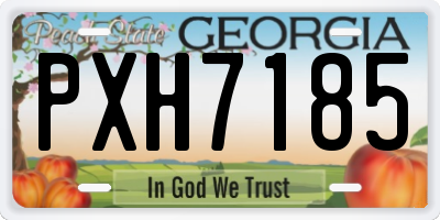 GA license plate PXH7185