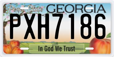 GA license plate PXH7186