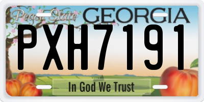 GA license plate PXH7191