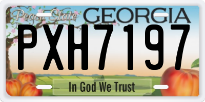 GA license plate PXH7197