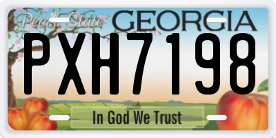 GA license plate PXH7198