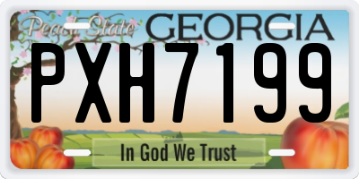 GA license plate PXH7199