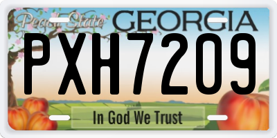 GA license plate PXH7209