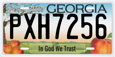 GA license plate PXH7256
