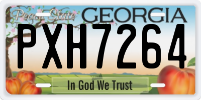 GA license plate PXH7264
