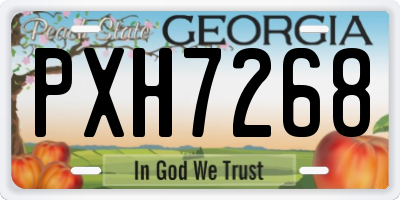GA license plate PXH7268
