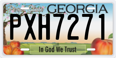 GA license plate PXH7271