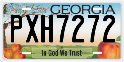 GA license plate PXH7272