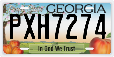 GA license plate PXH7274
