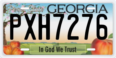 GA license plate PXH7276