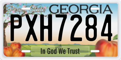 GA license plate PXH7284
