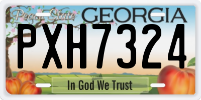 GA license plate PXH7324