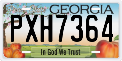 GA license plate PXH7364