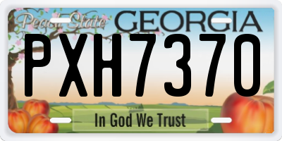 GA license plate PXH7370