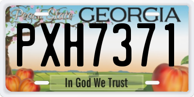 GA license plate PXH7371