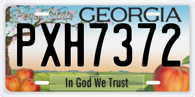 GA license plate PXH7372