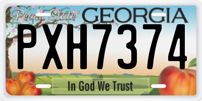 GA license plate PXH7374